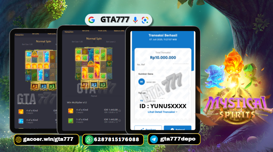 BUKTI KEMENANGAN MEMBER JACKPOT RP. 10 JUTA