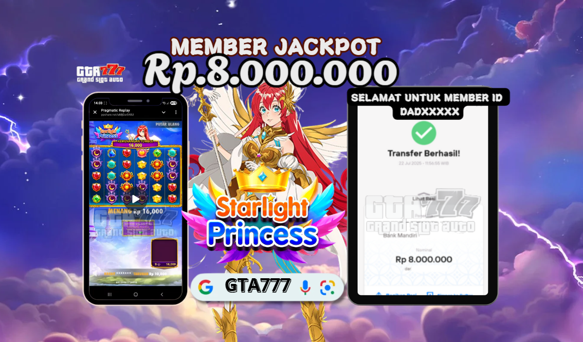 BUKTI KEMENANGAN MEMBER JACKPOT RP. 8 JUTA