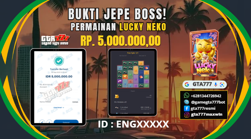 BUKTI JEPE BOSS! DI PERMAINAN GAME RP. 5.000.000