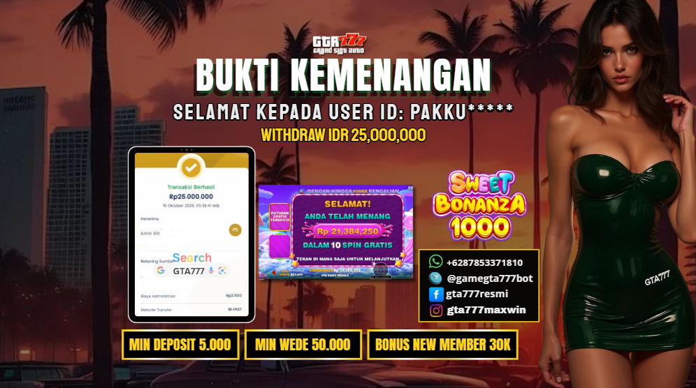 BUKTI KEMENANGAN MEMBER JACKPOT RP. 25 JUTA -  PRAGMATIC