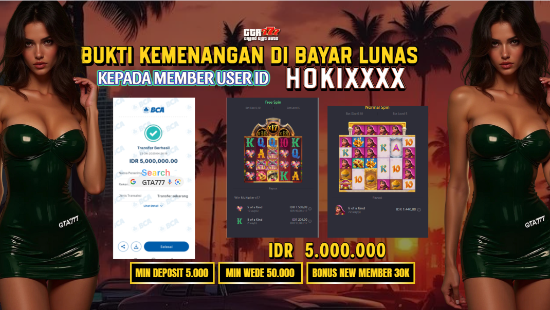 BUKTI KEMENANGAN DI BAYAR LUNAS