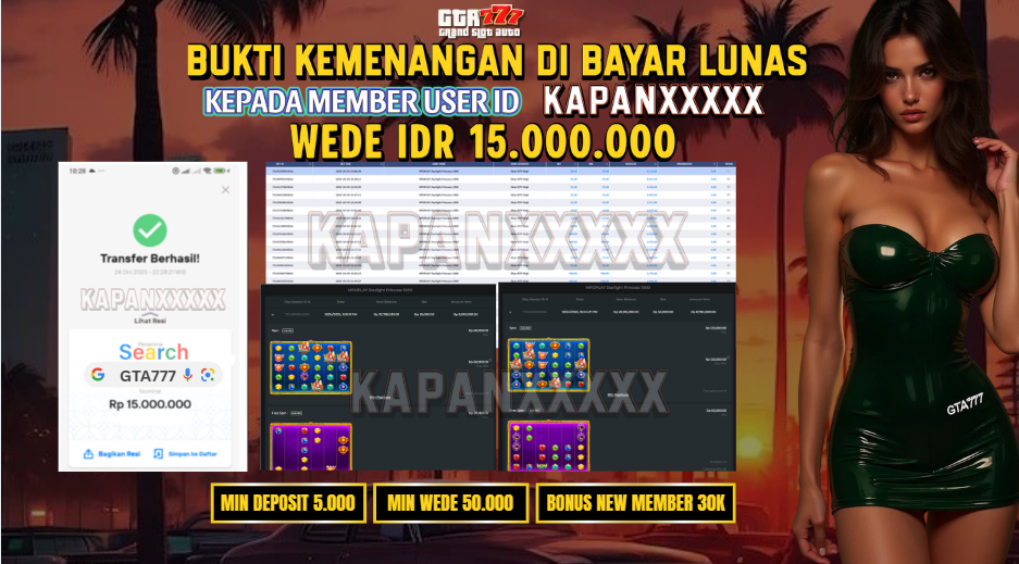 BUKTI KEMENANGAN DI BAYAR LUNAS