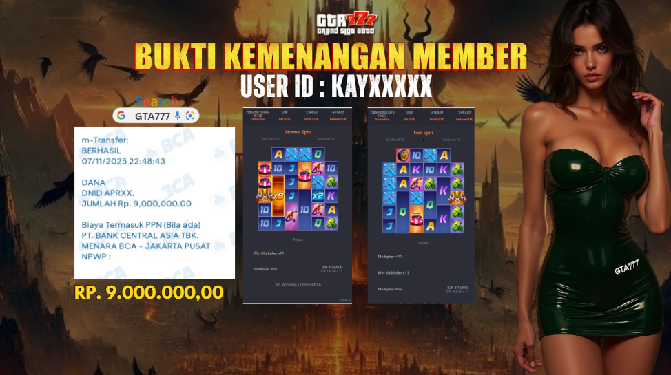 BUKTI KEMENANGAN DI BAYAR LUNAS RP. 9.000.000