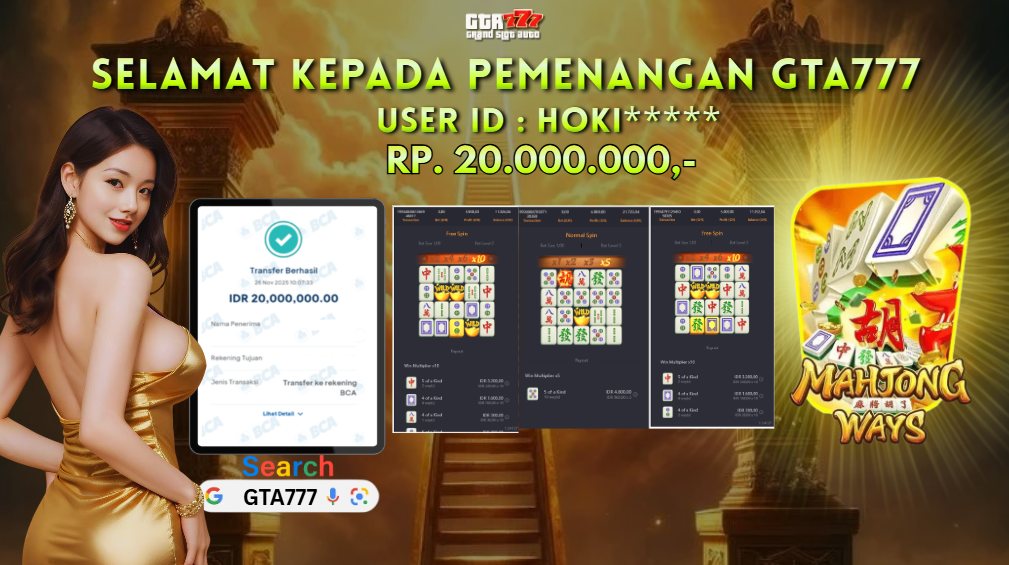 BUKTI KEMENANGAN DI BAYAR LUNAS RP. 20.000.000