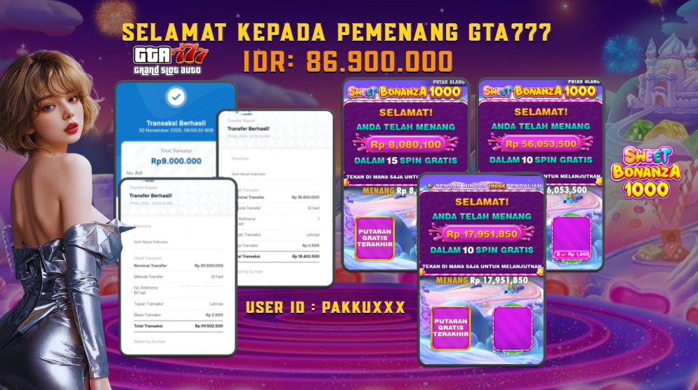 BUKTI KEMENANGAN DI BAYAR LUNAS RP. 86.900.000