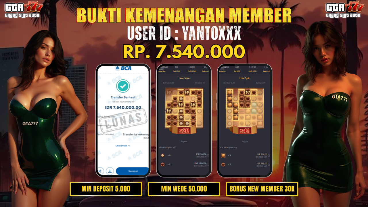 BUKTI KEMENANGAN DI BAYAR LUNAS RP. 7.540.000