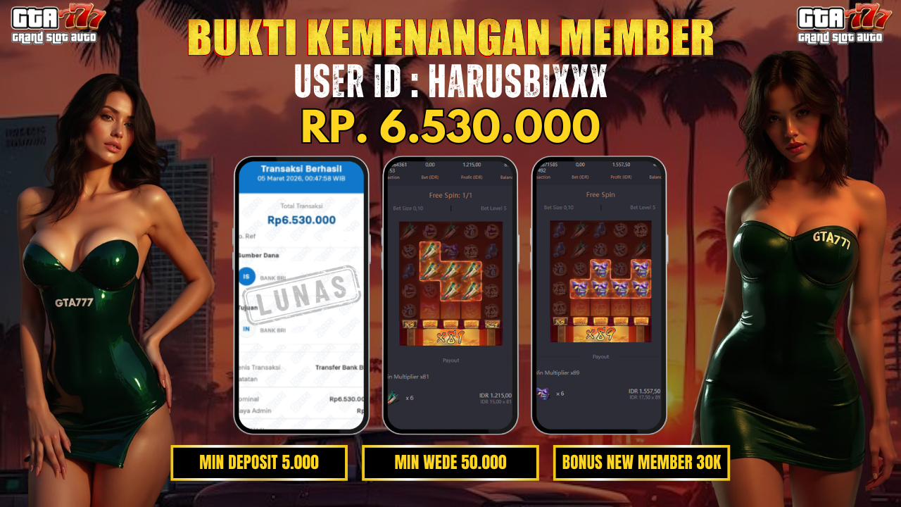 BUKTI KEMENANGAN DI BAYAR LUNAS RP. 6.530.000