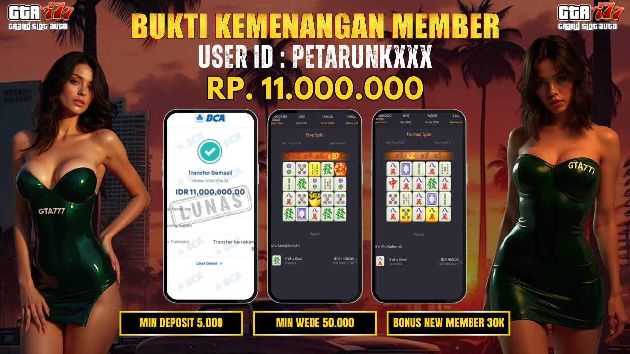 KEMENANGAN DIBAYAR LUNAS RP. 11.000.000