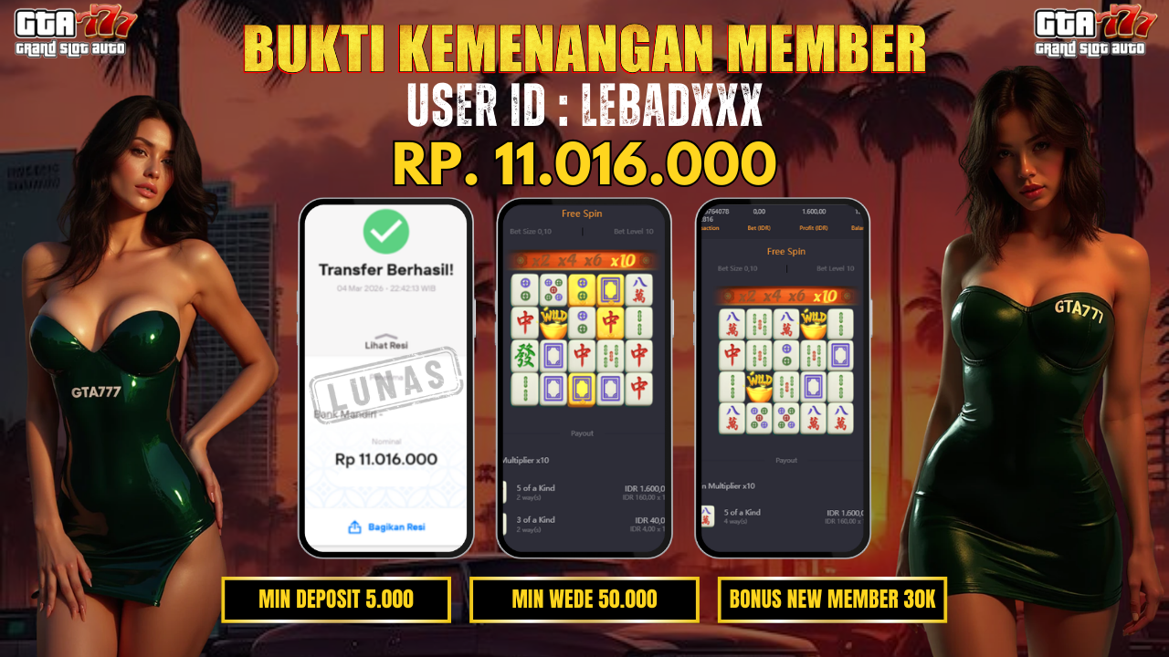 BUKTI KEMENANGAN DI BAYAR LUNAS RP. 11.016.000